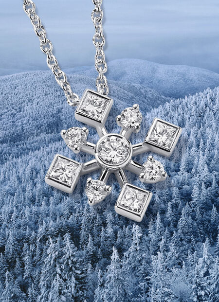 birks snowflake collection pendant
