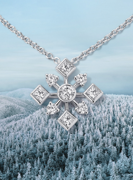 birks snowflake collection pendant