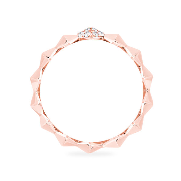 Bague empilable en diamants Rock & Pearl, Or rose