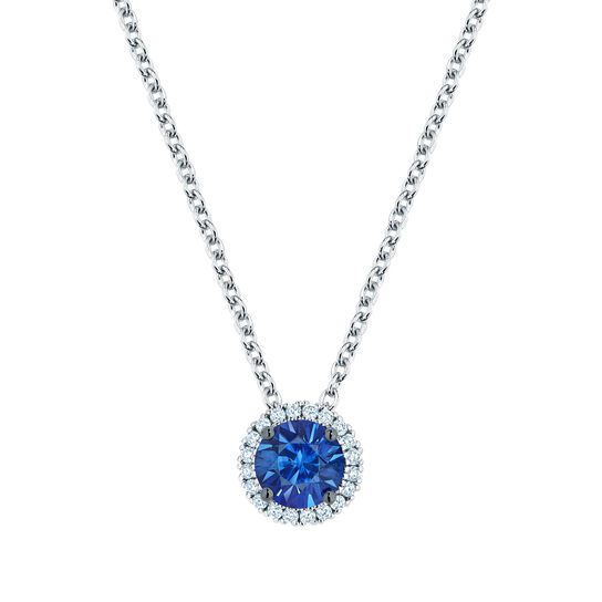 bijoux birks rosee du matin sapphire pendant with diamonds image number 0