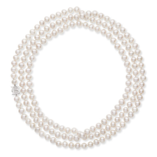 Birks Essentials 8-8.5 mm Silver Cultured Freshwater Pearl Necklace 450017311314 image number 0