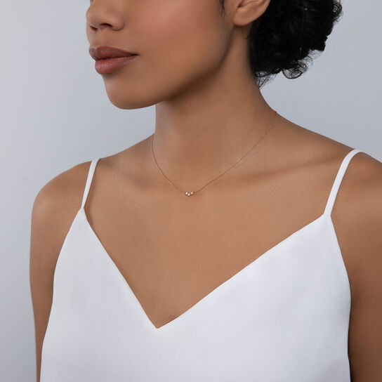 Diamond Splash Pendant, Rose Gold image number 1