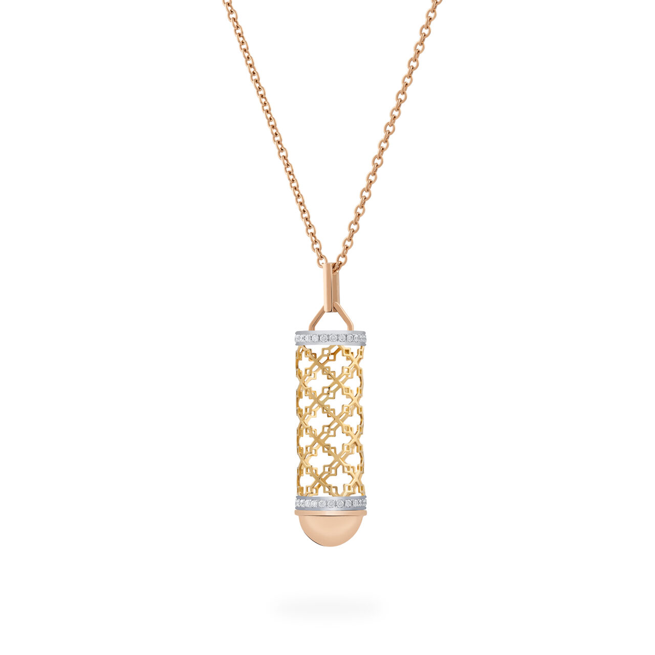 bijoux birks dare to dream yellow rose and white gold message pendant image number 4