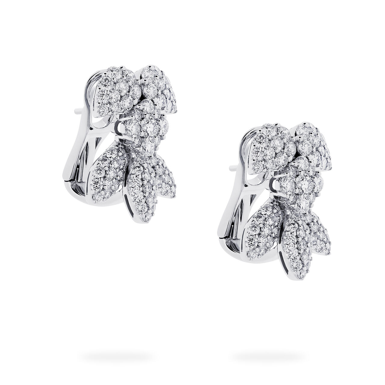 Birks Snowflake Diamond Earrings in White Gold 450010728096 Side image number 3