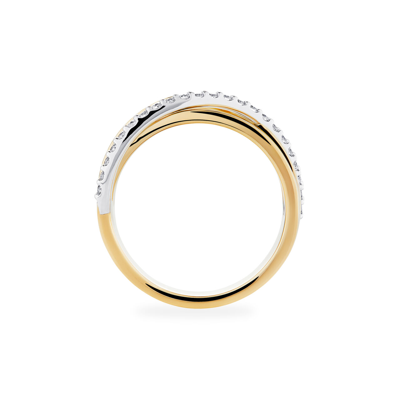 Birks Rosée du Matin Diamond and Yellow Gold Ring - Side image number 3