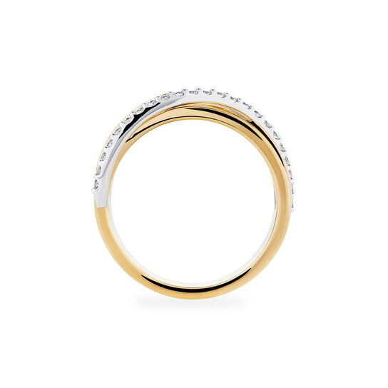 Birks Rosée du Matin Diamond and Yellow Gold Ring - Side image number 3