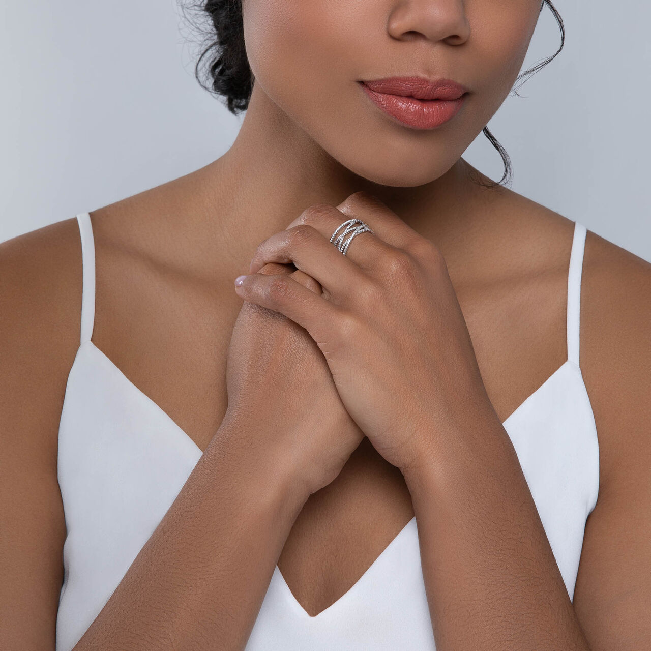 Diamond and White Gold Ring, Medium image number 2