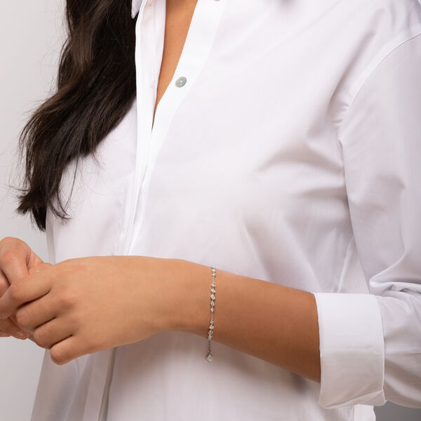 White Gold Diamond Bezel Bracelet