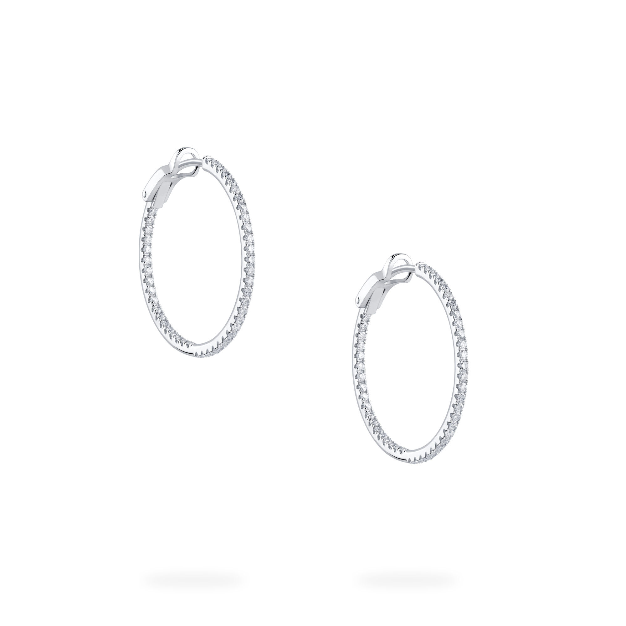 Platinum hoop earrings small hot sale
