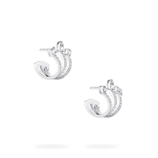 Birks Splash Triple Hoop Diamond Huggie Earrings image number 3