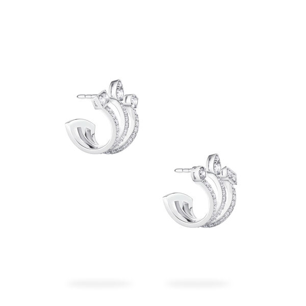 Diamond Triple Hoop Earrings