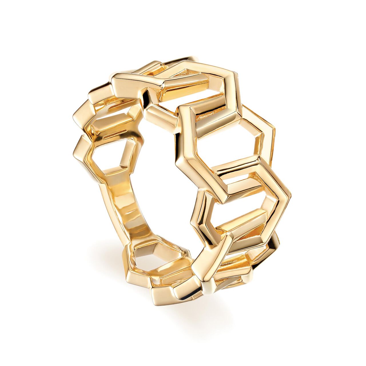 Yellow Gold Link Ring image number 2