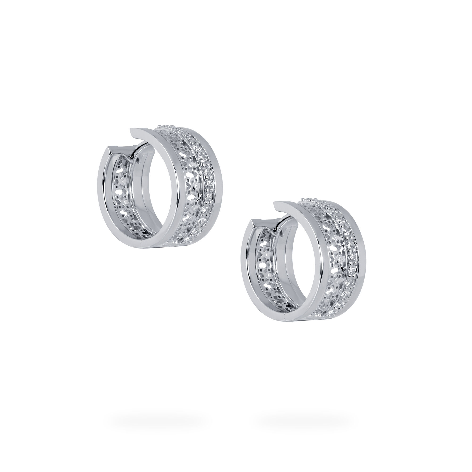 Platinum huggie earrings best sale