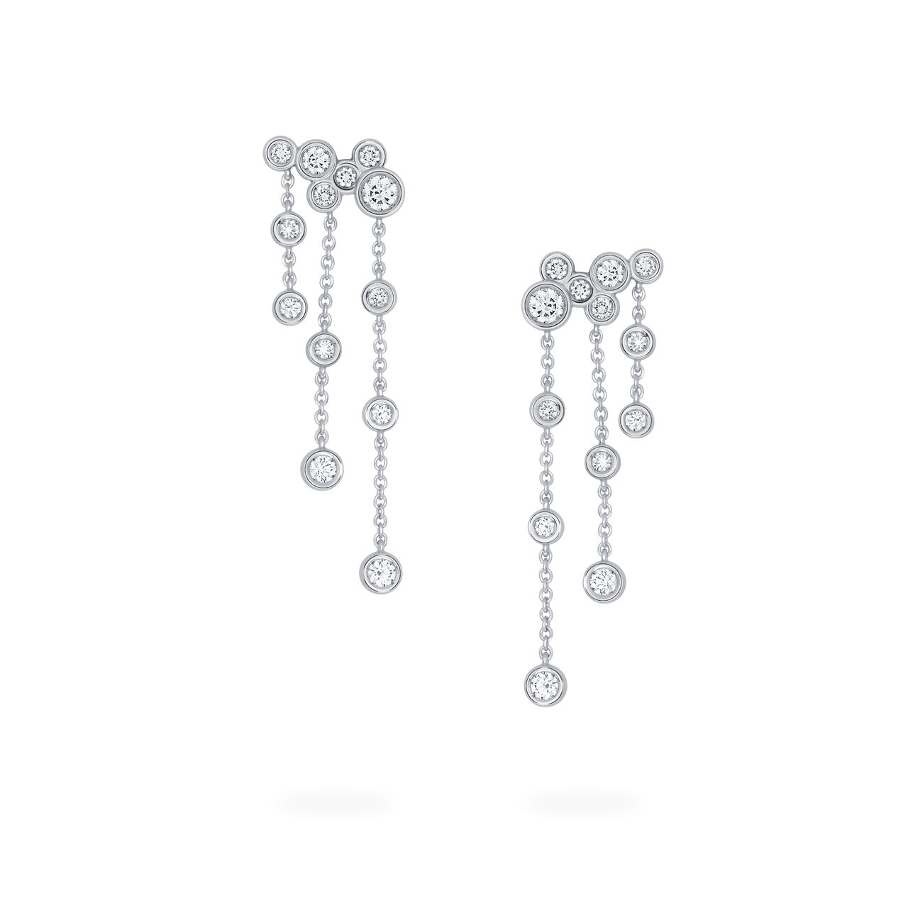 bijoux birks splash diamond cluster drop earrings image number 2