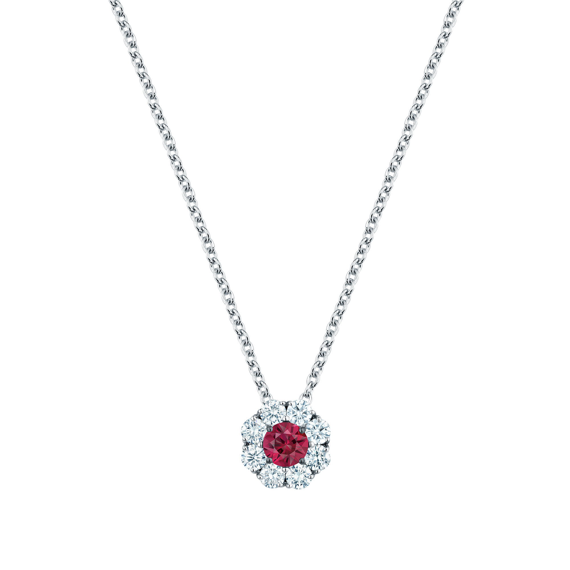 Ruby and diamond necklaces hot sale
