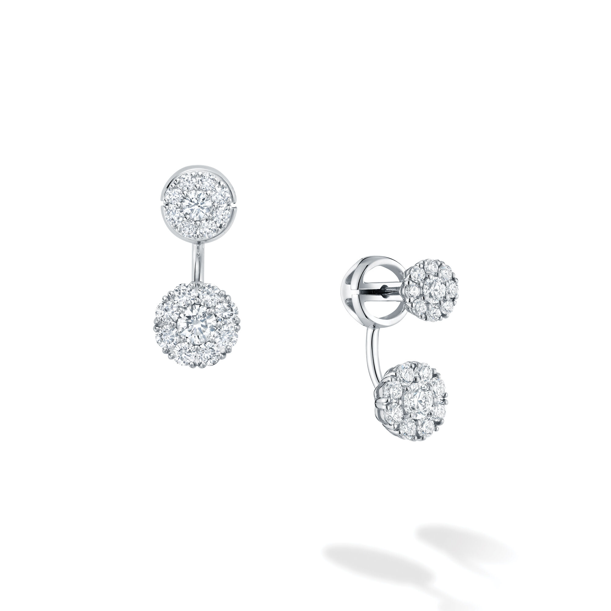 Diamond Cluster Jacket Earrings Small Birks