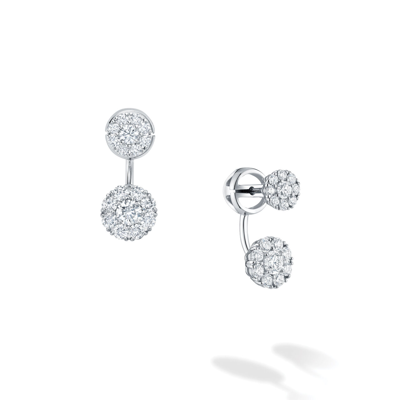 bijoux birks snowflake small round jacket earrings image number 0