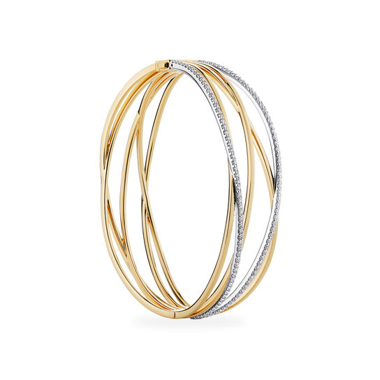 Birks Rosée du Matin Diamond and Yellow Gold Bracelet Angle image number 2