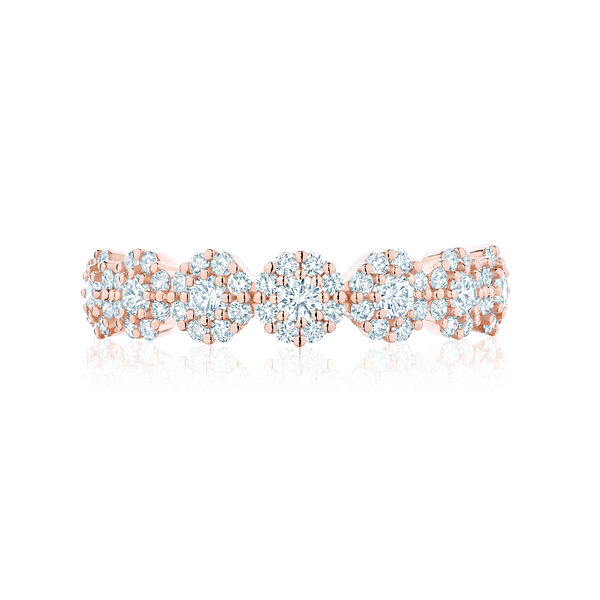 Stackable Diamond Snowflake Ring, Rose Gold