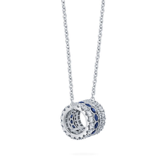 Sapphire and Diamond Barrel Pendant image number 2