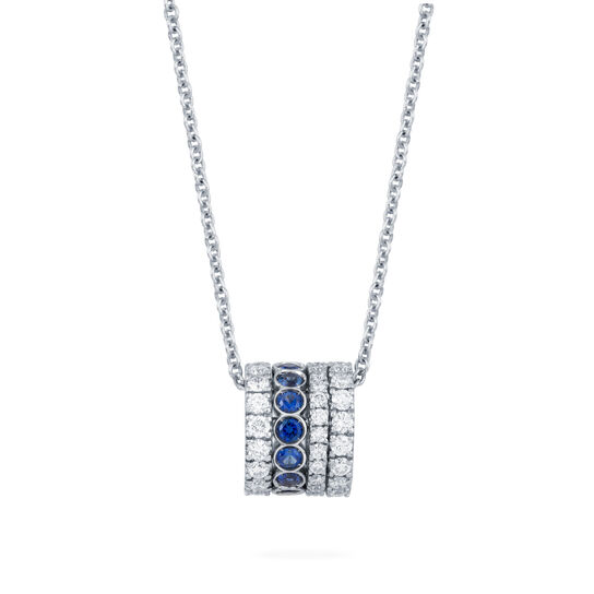 bijoux birks splash diamond and sapphire necklace image number 0