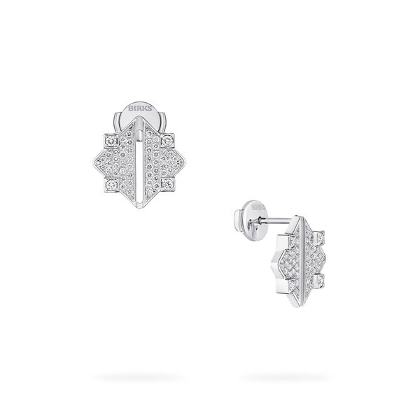 Boucles d'oreilles en or blanc et diamant