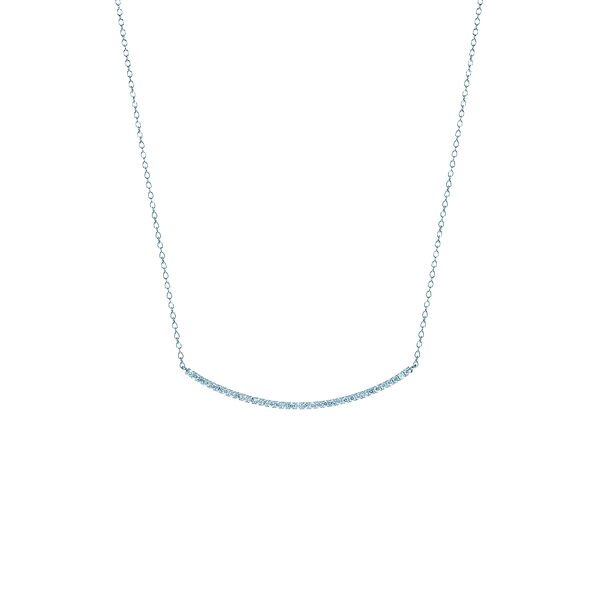 Diamond Curved Bar Necklace
