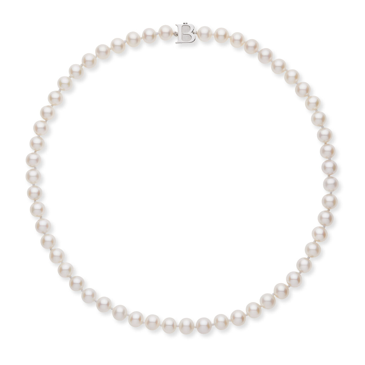 Birks Essentials 7.5-8 mm Cultured Freshwater Pearl Necklace in Sterling Silver 450017311239 image number 0