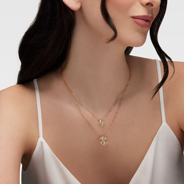 Guilloché Yellow Gold Pendant, X-Small
