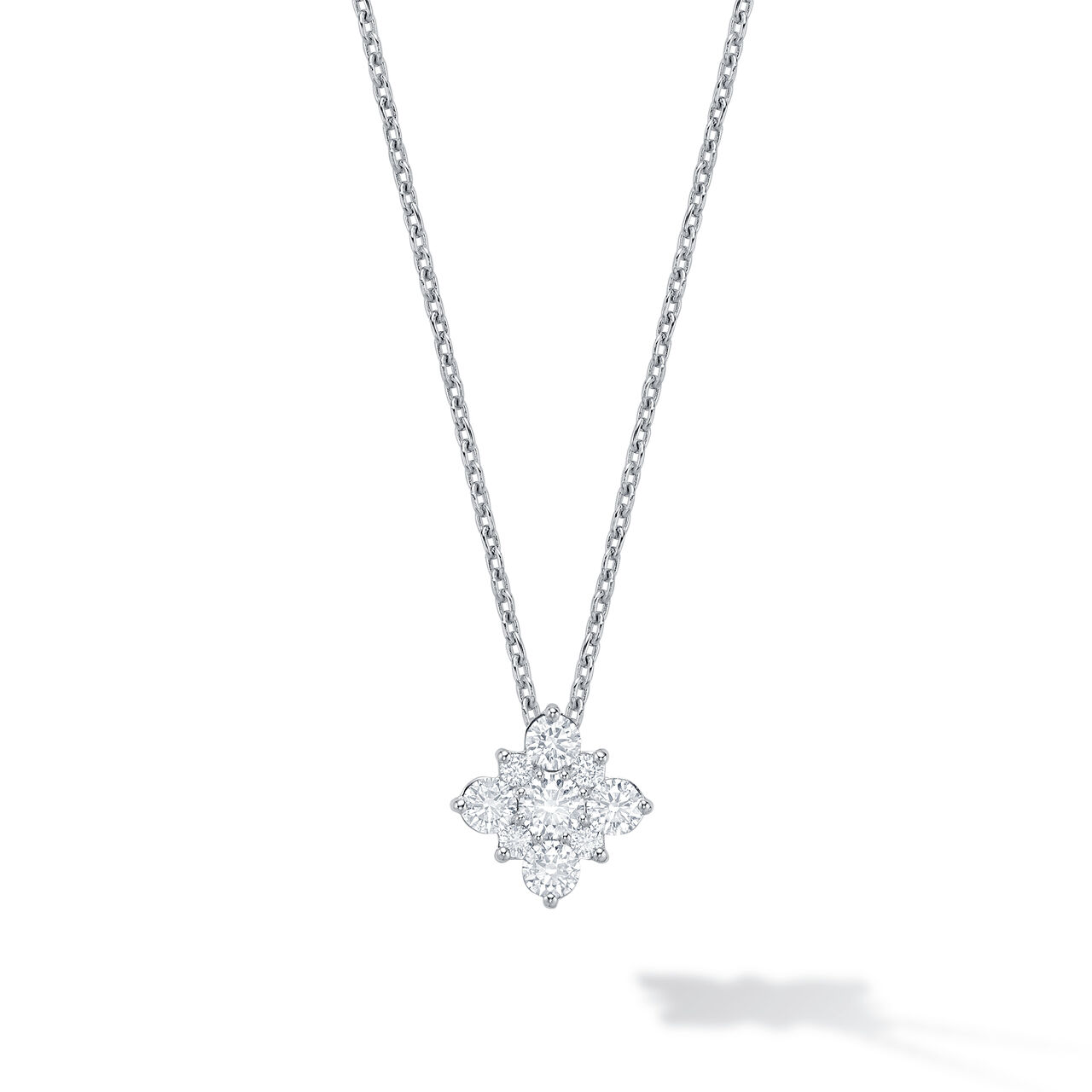 bijoux birks snowflake snowflake cluster diamond pendant image number 0