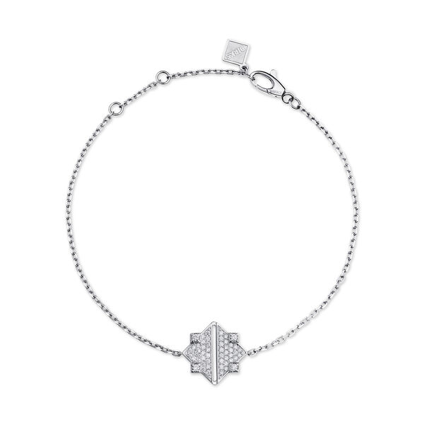 Bracelet en or blanc et diamants