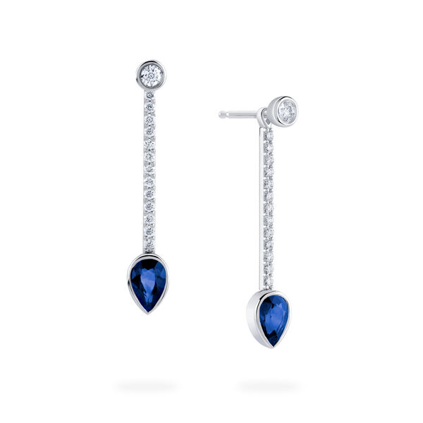 Sapphire and Diamond Drop Earrings