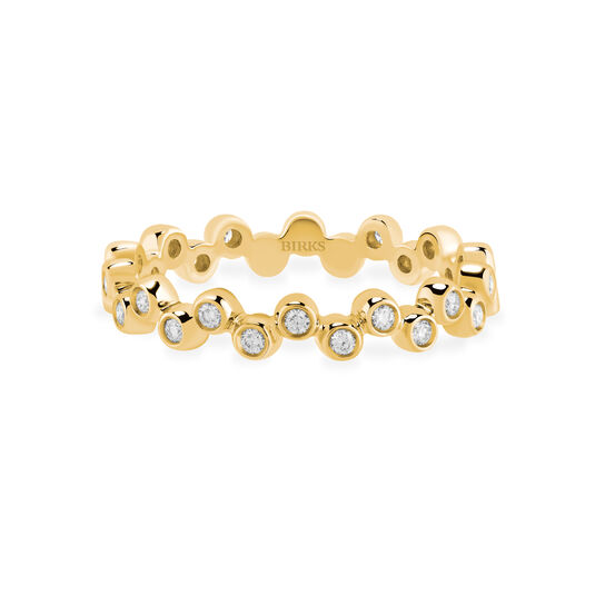 bijoux birks iconic stackable yellow gold and diamond splash ring image number 0