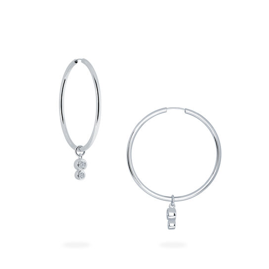 bijoux birks splash diamond hoop drop earrings image number 0