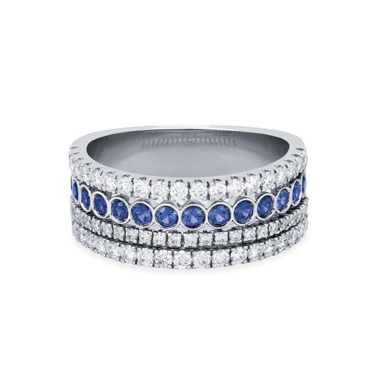 bijoux birks splash diamond and blue sapphire ring image number 0