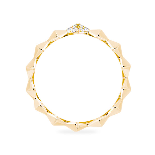 Stackable Diamond Rock & Pearl Ring, Yellow Gold