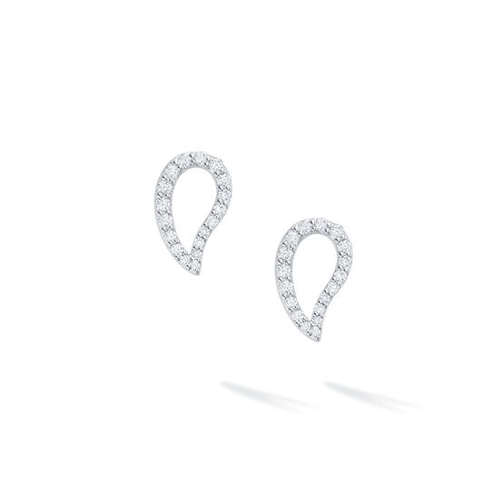 bijoux birks petale small diamond and white gold stud earrings image number 1