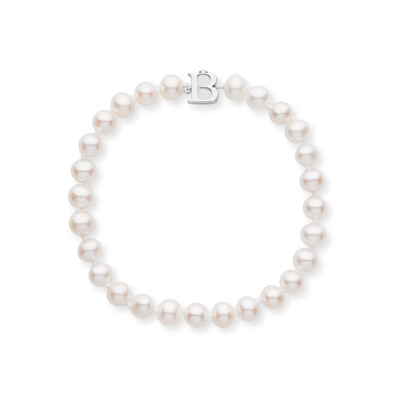 Birks Sterling Silver Cultured Freshwater Pearl Bracelet - 6-6.5 mm image number 0