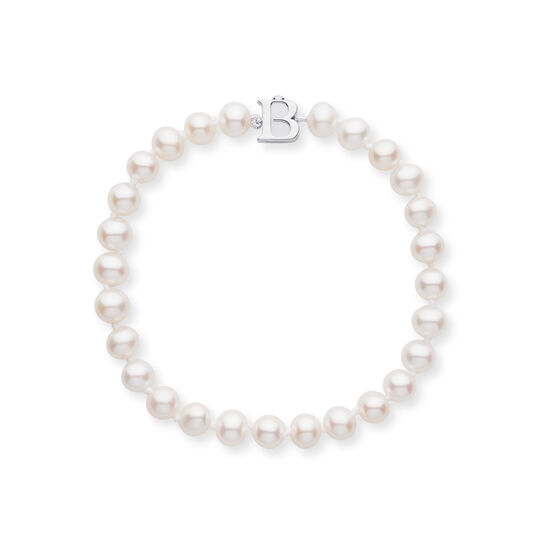 Birks Sterling Silver Cultured Freshwater Pearl Bracelet - 6-6.5 mm image number 0