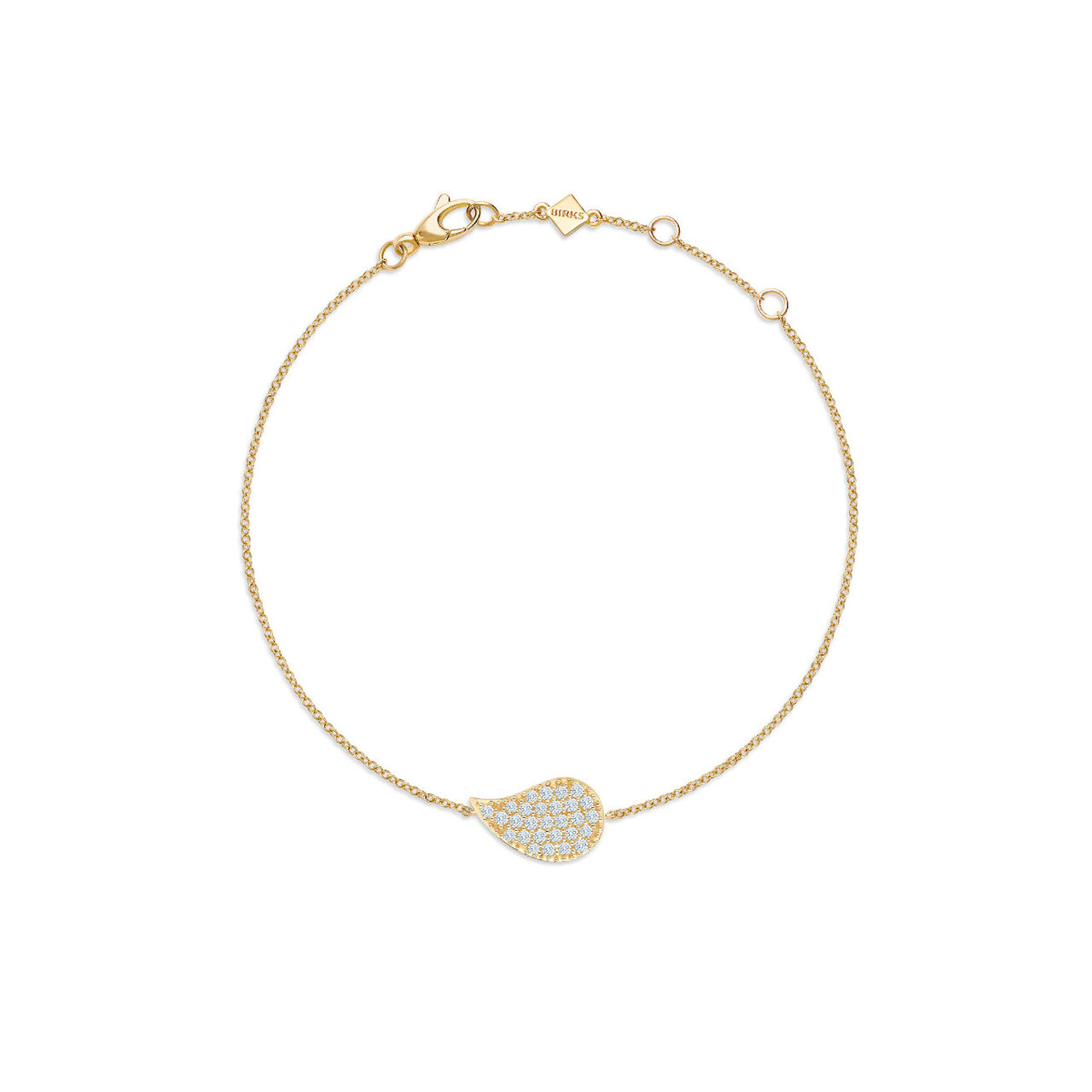 bijoux birks petale yellow gold and diamond bracelet image number 0