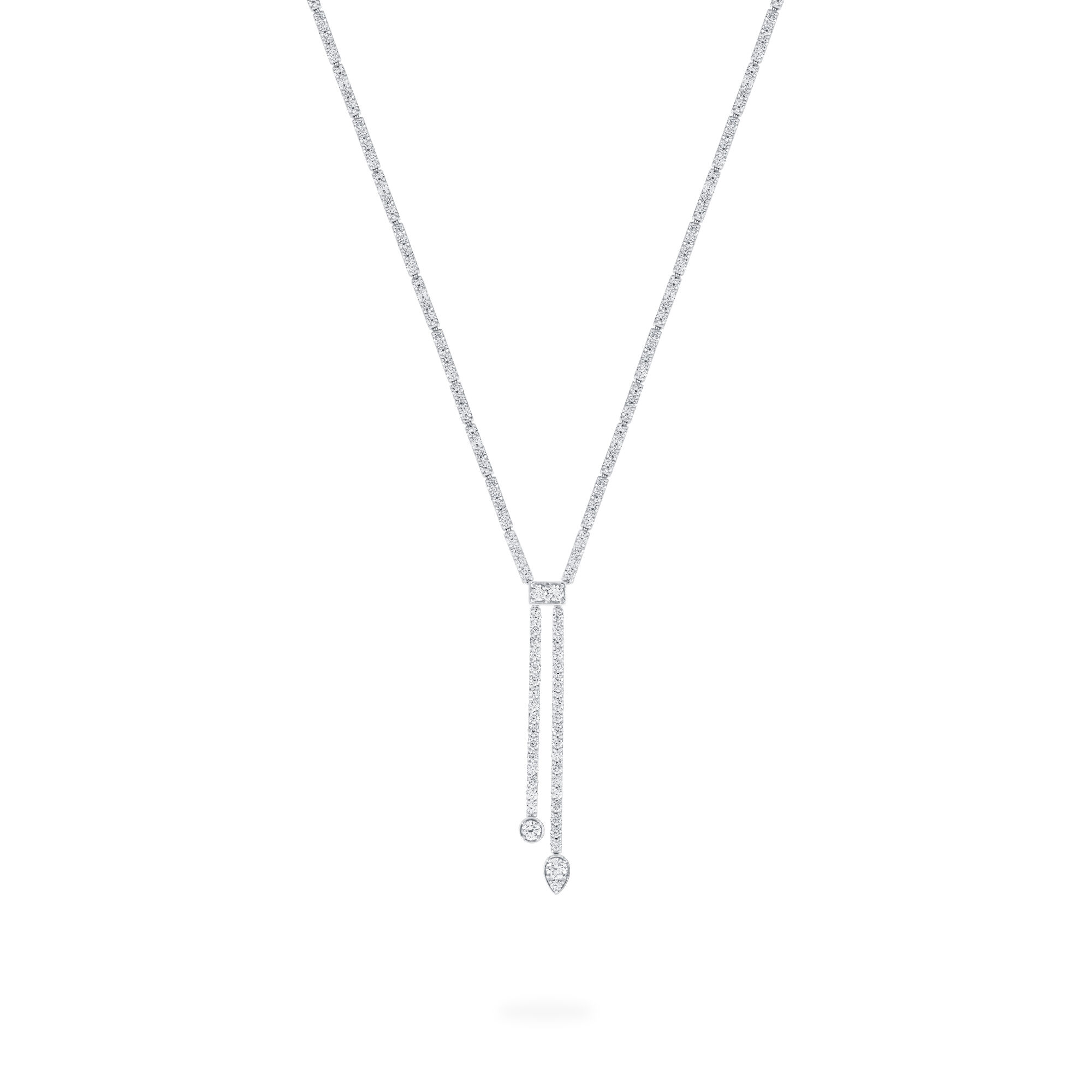 Hanging diamond necklace sale