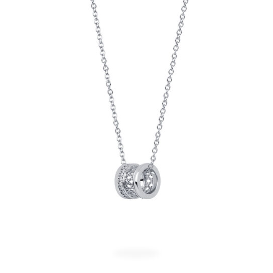 Diamond Barrel Pendant, White Gold image number 2