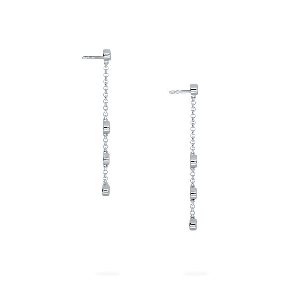 Diamond Bezel Drop Earrings