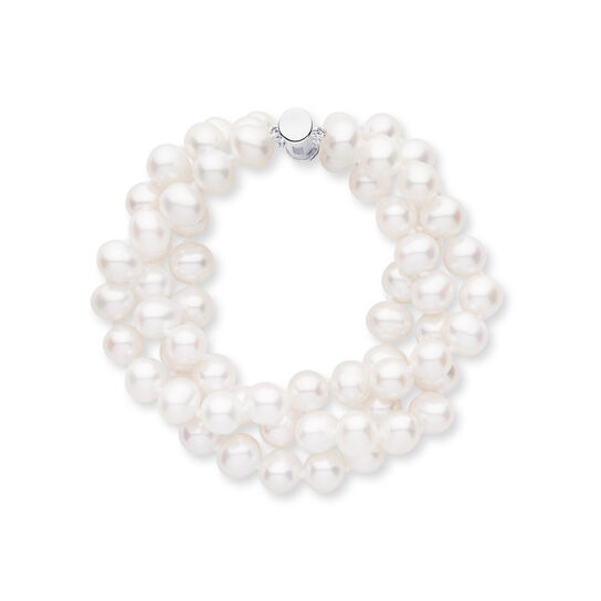 7.5-8 mm Multi-Strand Freshwater Pearl Bracelet image number 0