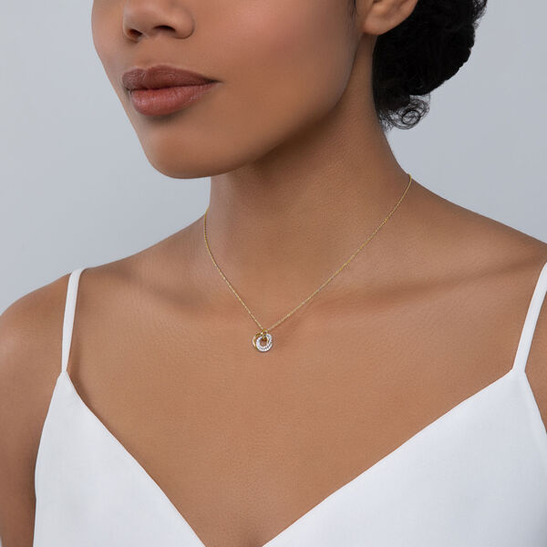 Yellow Gold Circle Pendant, Small