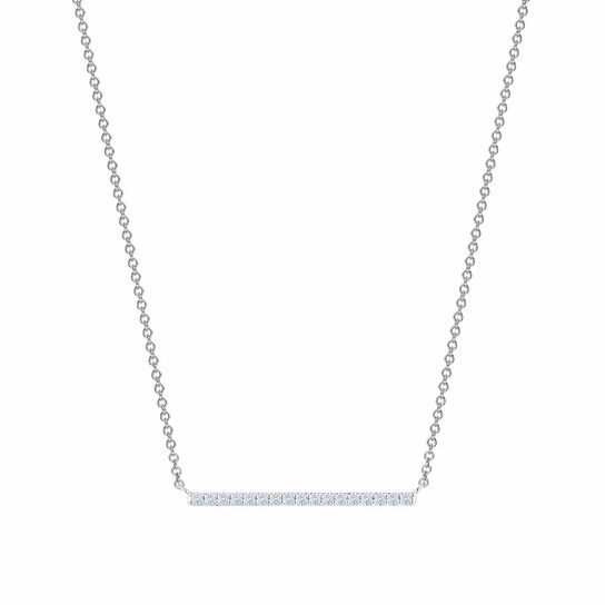 bijoux birks rosee du matin horizontal diamond bar necklace image number 0