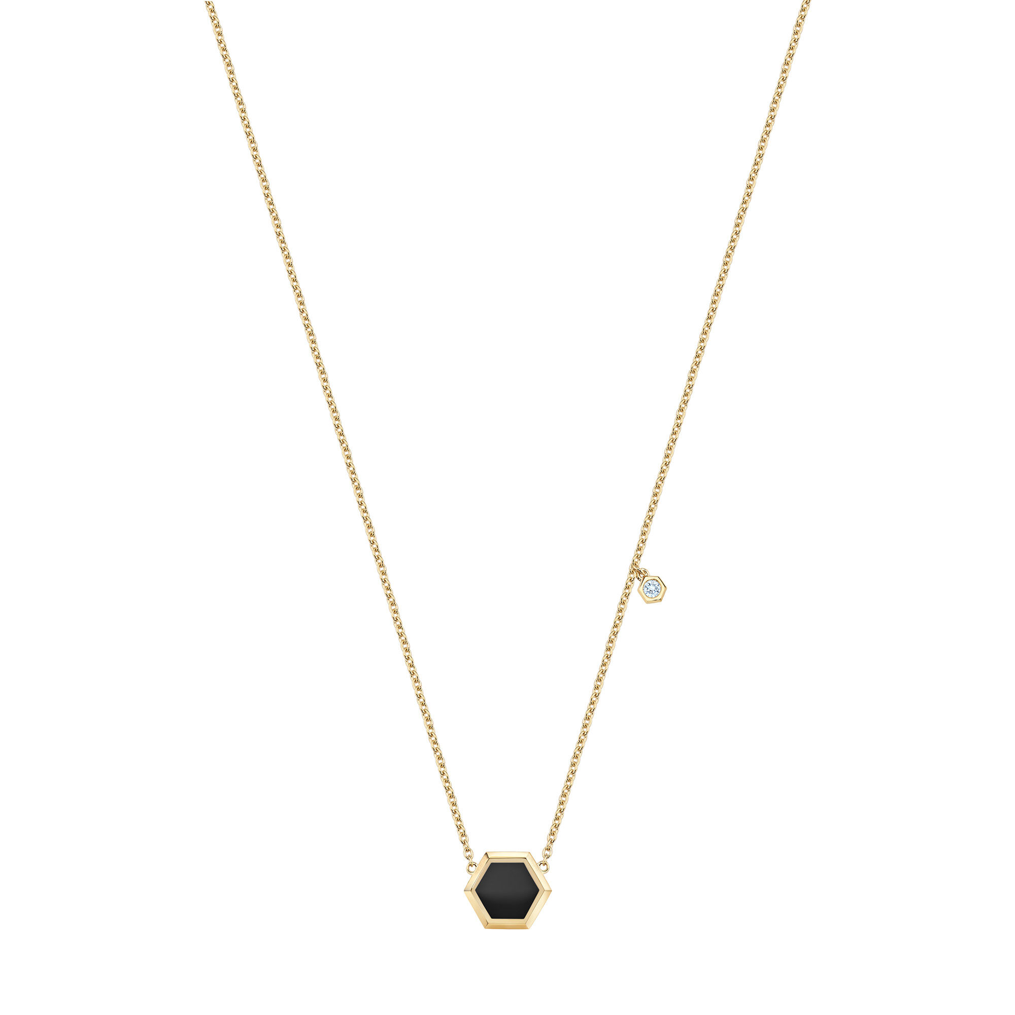 Gold onyx necklace hotsell