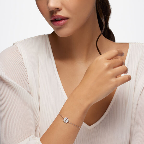 Bracelet en or blanc et diamants
