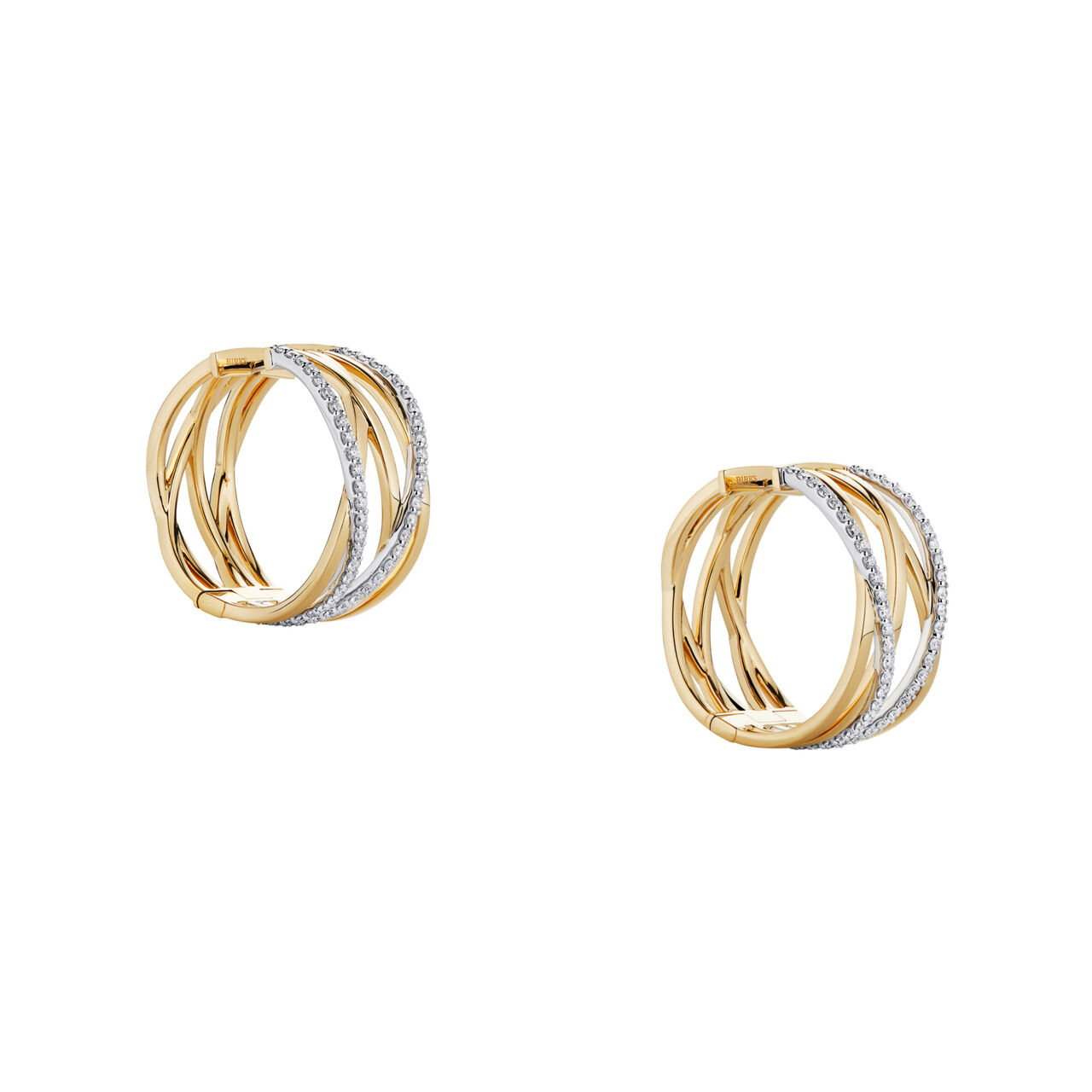 Birks Rosée du Matin Diamond and Yellow Gold Earrings, Large image number 3