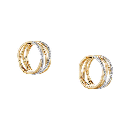 Birks Rosée du Matin Diamond and Yellow Gold Earrings, Large image number 3